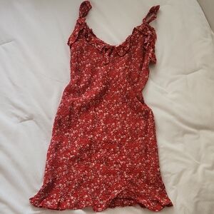 Floral Red Dress